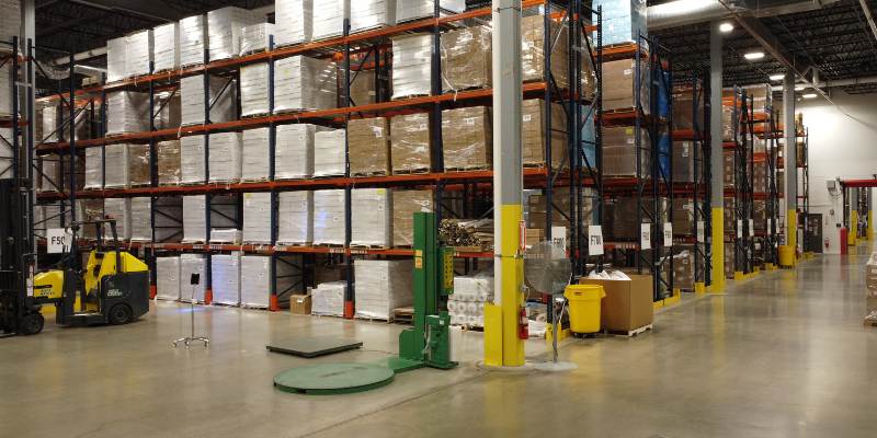 Items stacked neatly within Fulfillment Center Warehouse